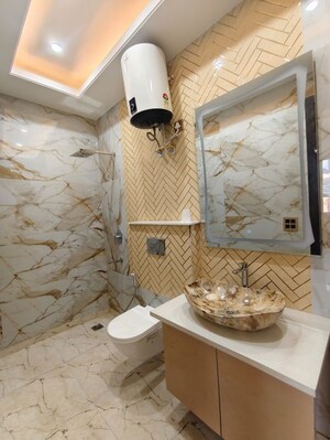 Bathroom in 3 BHK Builder Floor at Kalkaji – for Rent