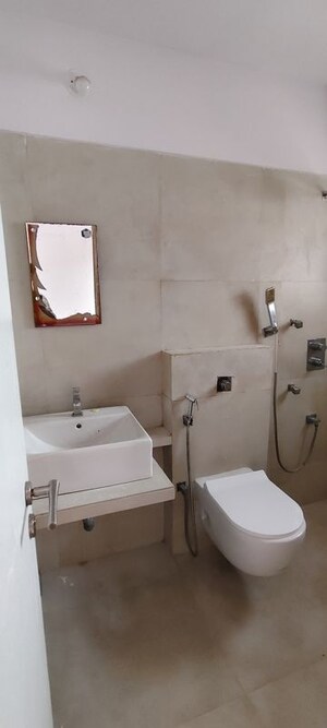 Bathroom in 2.5 BHK Apartment at Puranik Rumah Bali, Ghodbunder Road – for Rent