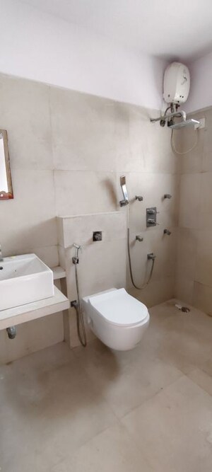 Bathroom in 2.5 BHK Apartment at Puranik Rumah Bali, Ghodbunder Road – for Rent