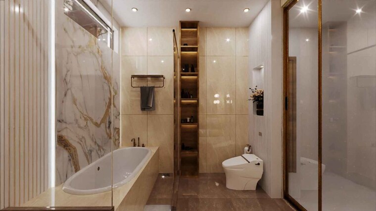 Bathroom, mks-shiva-market 3 Bedroom 1000 Sq.Ft. Builder Floor In Pitampura Delhi 10448105