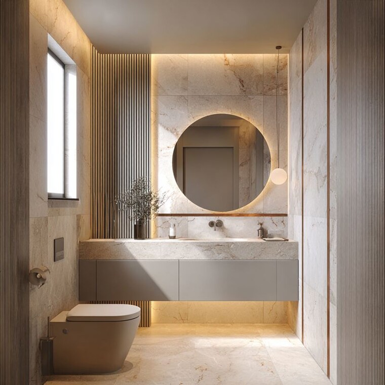 Bathroom, mks-shiva-market 3 Bedroom 1000 Sq.Ft. Builder Floor In Pitampura Delhi 10448105
