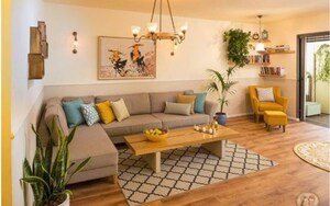 Living Room in 3 BHK Builder Floor at Jawahar Nagar – for Sale