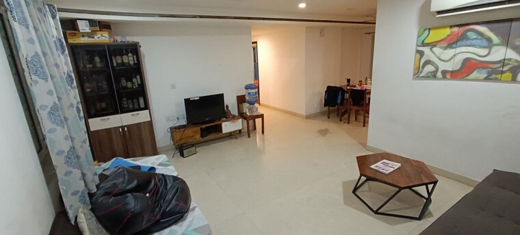Living Room, phoenix-golf-edge 3 Bedroom 1950 Sq.Ft. Apartment In Gachibowli Hyderabad 10448199