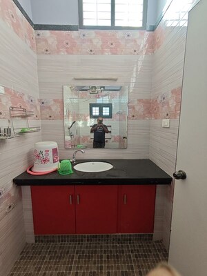 Bathroom in 1 RK Builder Floor at Karumandapam – for Rent
