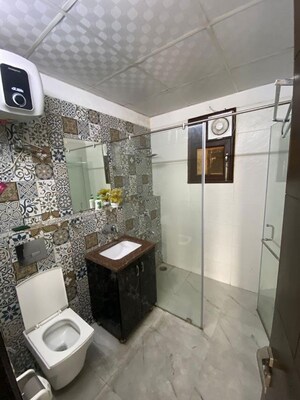 Bathroom in 3 BHK Builder Floor at Sushant Lok I – for Rent