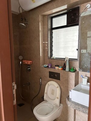 Bathroom in 2 BHK Apartment at Sunteck Avenue 2, Goregaon West – for Rent
