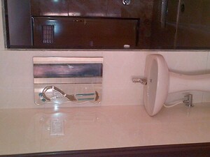 Bathroom in 3 BHK Apartment at MS Vrindavan Palms, Kalyan West – for Rent