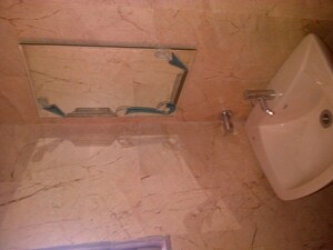 Bathroom in 3 BHK Apartment at MS Vrindavan Palms, Kalyan West – for Rent