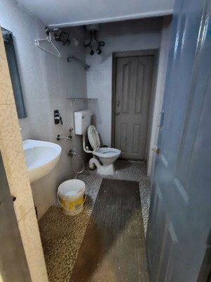 Bathroom in 3 BHK Apartment at Adhiraj Complex, Kharghar – for Rent
