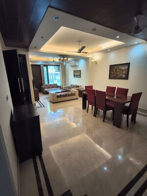 Living Room in 3 BHK Builder Floor at Defence Colony – for Rent