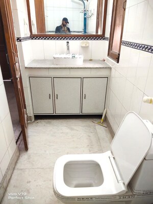 Bathroom in 2 BHK Builder Floor at East Of Kailash – for Rent