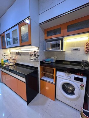 Kitchen in 2 BHK Apartment at Runwal Garden City, Balkum Pada – for Rent