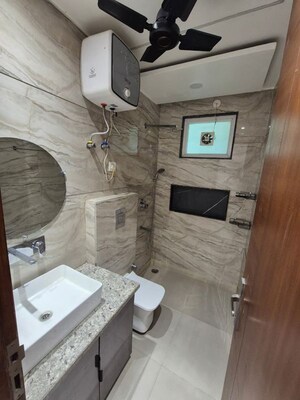 Bathroom in 2 BHK Builder Floor at Ramesh Nagar – for Rent