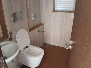 Bathroom in 3 BHK Apartment at Ruparel Ariana, Parel – for Rent