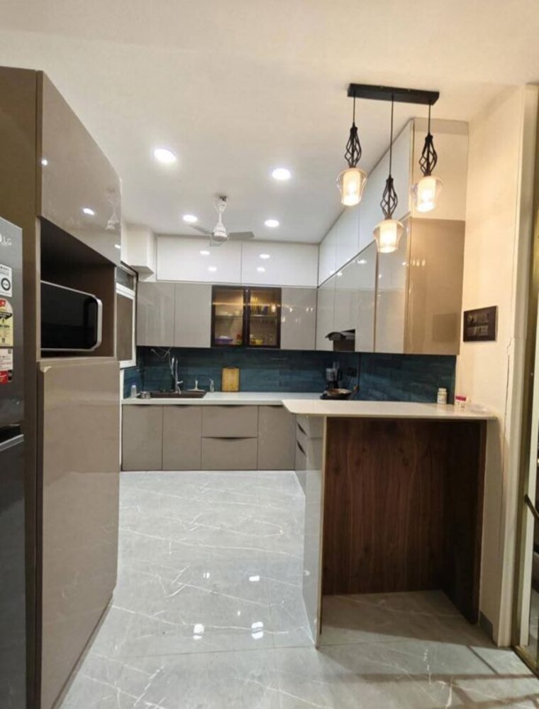 Kitchen, sk-crystal-empire 3 Bedroom 1500 Sq.Ft. Apartment In Baner Pune 10450008
