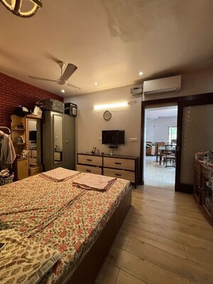 Bedroom in 1 BHK Builder Floor at Green Park Extension – for Rent
