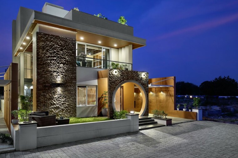 Exterior View, darshanam-celestial 4 Bedroom 3600 Sq.Ft. Villa In Bhayli Vadodara 10450485
