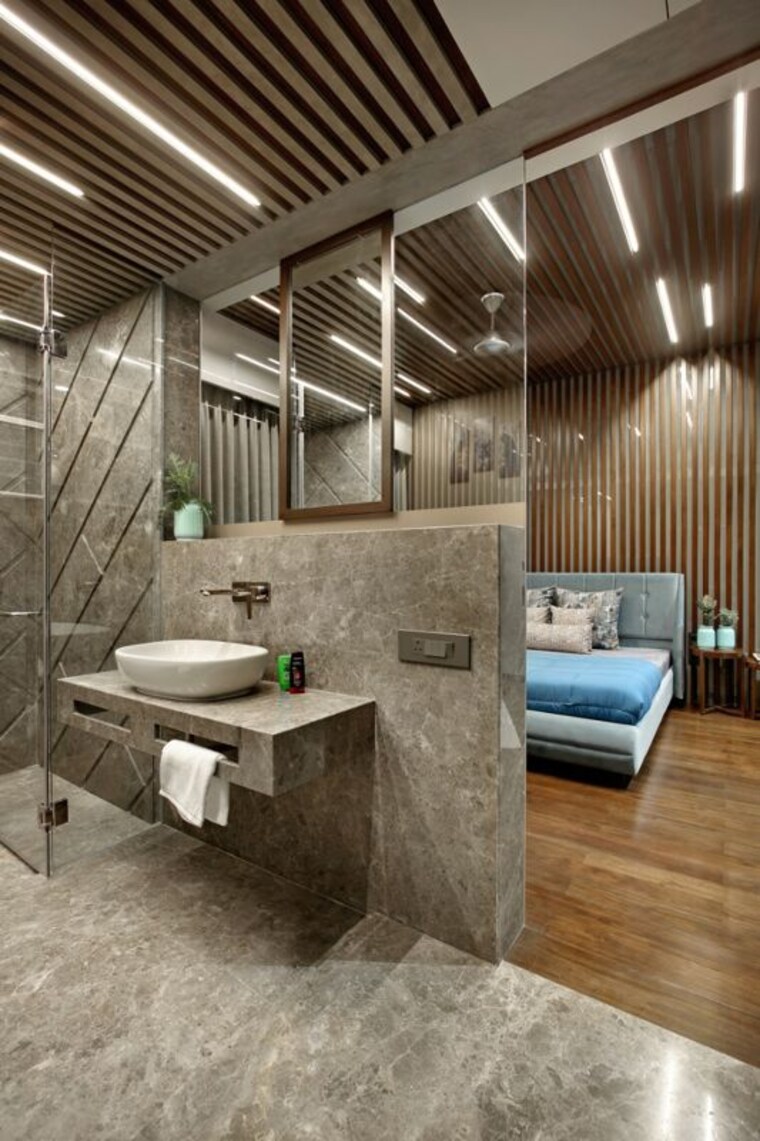 Attached Bathroom, darshanam-celestial 4 Bedroom 3600 Sq.Ft. Villa In Bhayli Vadodara 10450485