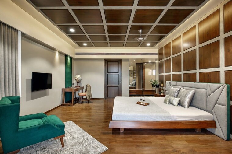 Bedroom, darshanam-celestial 4 Bedroom 3600 Sq.Ft. Villa In Bhayli Vadodara 10450485