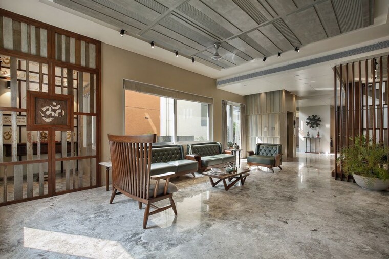 Living Room, darshanam-celestial 4 Bedroom 3600 Sq.Ft. Villa In Bhayli Vadodara 10450485