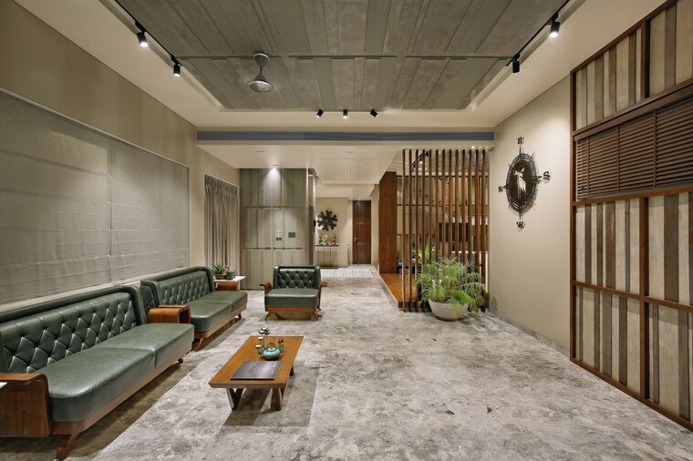 Living Room, darshanam-celestial 4 Bedroom 3600 Sq.Ft. Villa In Bhayli Vadodara 10450485