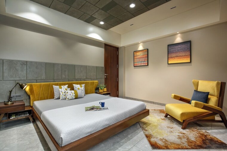 Master Bedroom, darshanam-celestial 4 Bedroom 3600 Sq.Ft. Villa In Bhayli Vadodara 10450485