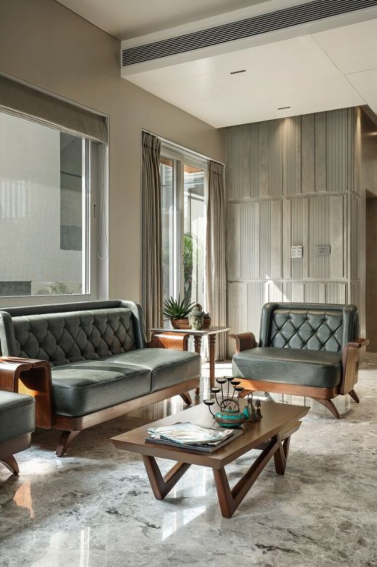 Living Room, darshanam-celestial 4 Bedroom 3600 Sq.Ft. Villa In Bhayli Vadodara 10450485