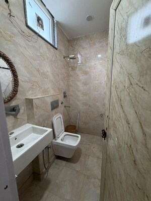 Bathroom in 3 BHK Builder Floor at Ramesh Nagar – for Rent