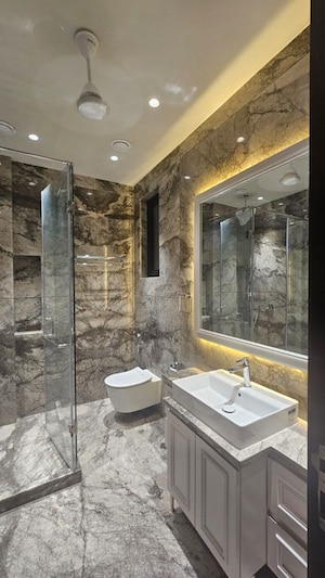 Bathroom in 2 BHK Builder Floor at Kalkaji – for Rent