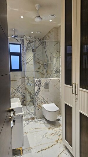 Bathroom in 1 BHK Builder Floor at Kailash Colony – for Rent