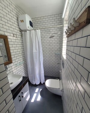 Bathroom in 3 BHK Apartment at Dwarka – for Rent