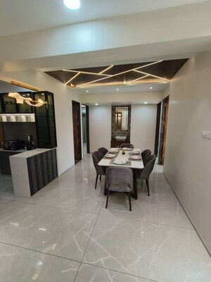 Dining area in 3 BHK Apartment at Manorath 56, Bhayli – for Sale