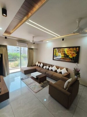 Living Room in 3 BHK Apartment at Manorath 56, Bhayli – for Sale