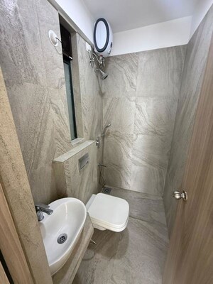 Bathroom in 2 BHK Apartment at Prescon Midtown Bay, Mahim West – for Rent