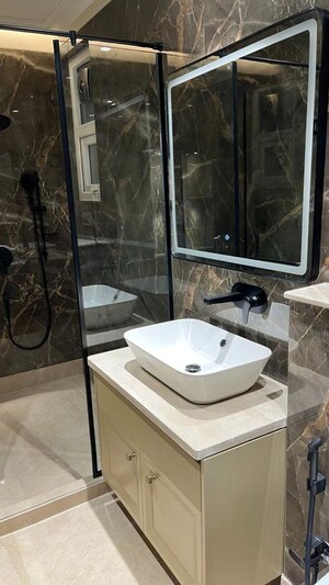 Bathroom in 3 BHK Builder Floor at Gulmohar Park – for Sale