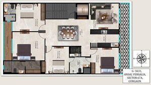 Floor Plan in 4 BHK Builder Floor at Sector 67 – for Sale
