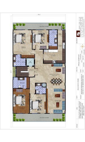 Floor Plan in 4 BHK Builder Floor at Nirvana Country – for Sale