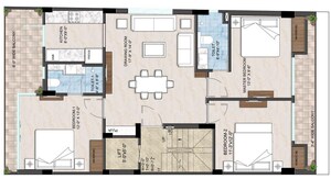 Floor Plan in 3 BHK Builder Floor at Sector 70a – for Sale