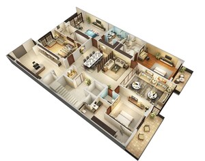 Floor Plan in 4 BHK Builder Floor at Dlf City Phase 3 – for Sale