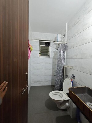Bathroom in 3 BHK Apartment at Sai Innovision 7 Avenues, Balewadi – for Rent