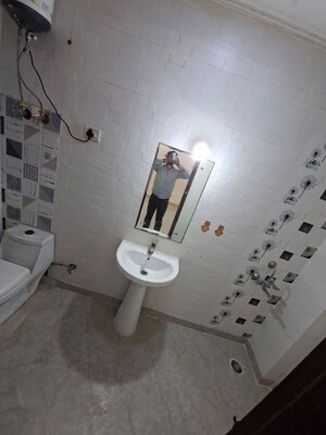 Bathroom in 3 BHK Builder Floor at Chattarpur – for Rent