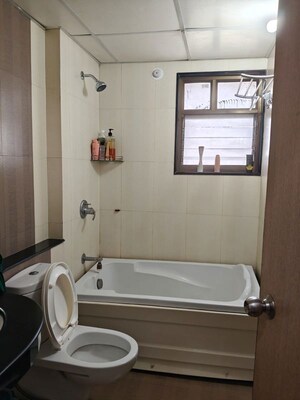 Bathroom in 3 BHK Apartment at Paranjape Blue Ridge, Hinjewadi – for Rent