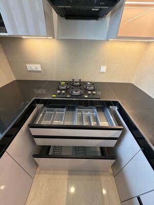 Kitchen in 3 BHK Apartment at Adani Ten BKC, Bandra East – for Rent