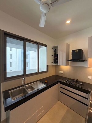 Kitchen in 3 BHK Apartment at Adani Ten BKC, Bandra East – for Rent