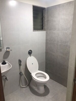 Bathroom in 3 BHK Apartment at Shree Vishwanath Heights, Rakhial – for Rent