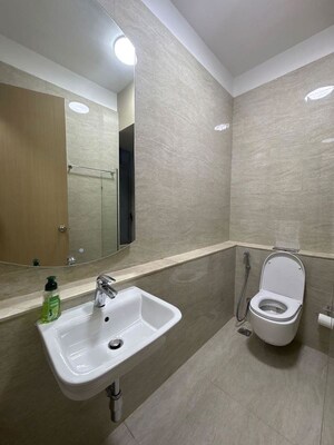 Bathroom in 2 BHK Apartment at Adani Ten BKC, Bandra East – for Rent