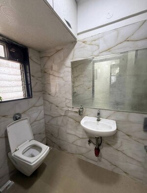 Bathroom in 2 BHK Apartment at Divyam Heights, Andheri West – for Rent