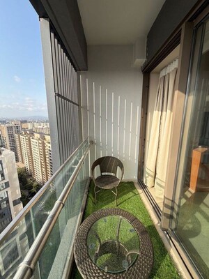 Balcony in 2 BHK Apartment at Adani Ten BKC, Bandra East – for Rent