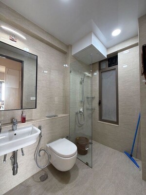 Bathroom in 2 BHK Apartment at Adani Ten BKC, Bandra East – for Rent