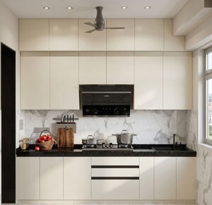 Kitchen in 2 BHK Apartment at Dev Leo Tower, Oshiwara – for Rent